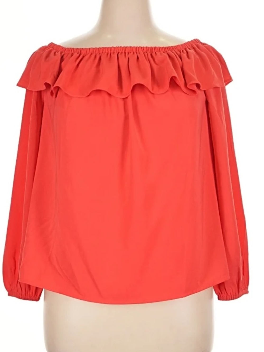 🌟NWT🌟 Michael Kors Off-The-Shoulder Ruffle Blouse - Coral, Size M
